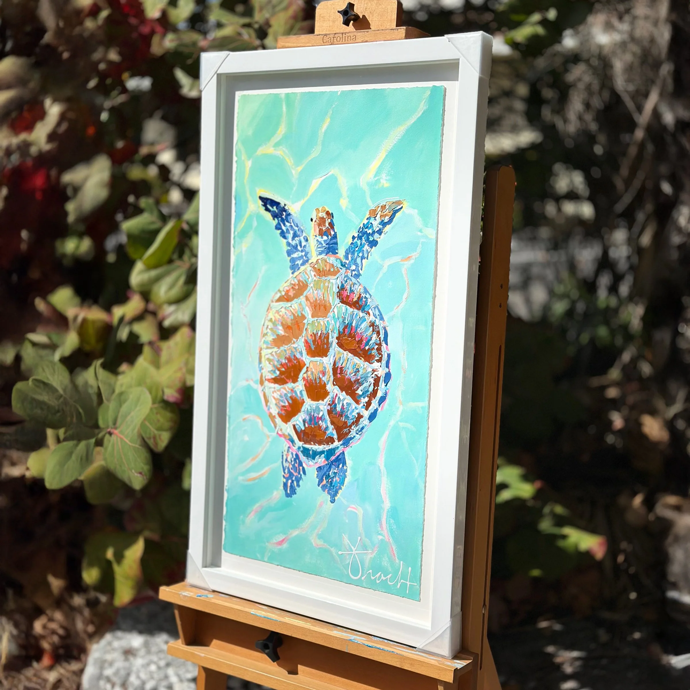 ★Original ART ‘Turtle’ Sea Turtle Shores 52